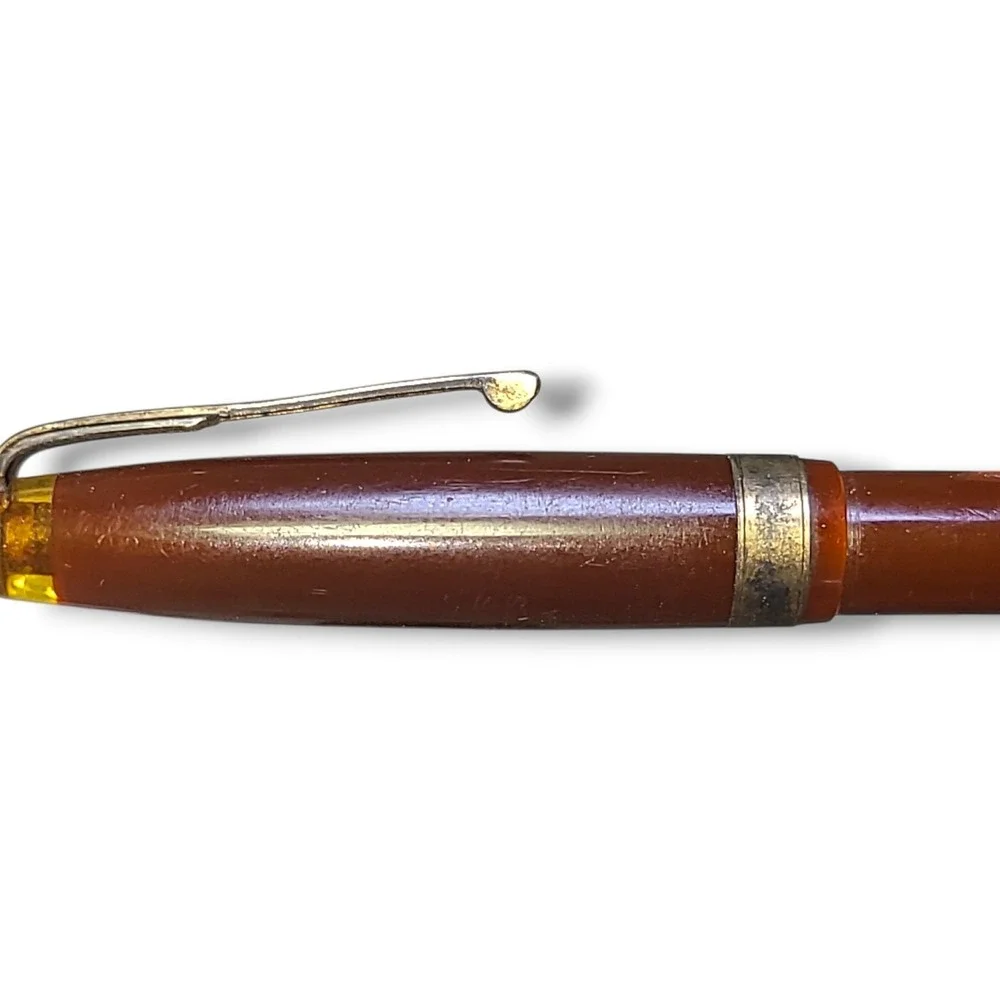Vintage Waterman's Mechanical Pencil Burgundy Celluloid Gold Tone Trim 1940s